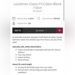 Lululemon NWT Classic Fit Cotton Blend T-Shirt Rose Blush Size 10 Photo 4