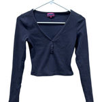 Edikted  Leah Blue  Henley Top size S Photo 0