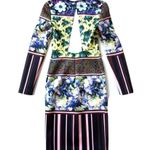 Clover Canyon Floral Collage Long Sleeve Neoprene Stretch Scuba Sheath Dress XS Photo 3