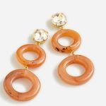 J.Crew  Made in Italy Round Drop Earrings in Rose Taupe NEW Photo 3