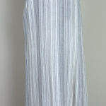 Mono B Black and White Stripe Lace Trim Midi Slip Dress Size‎ Medium Photo 0