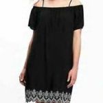Old Navy XS // NWT black embroidered off the shoulder shift dress Photo 0