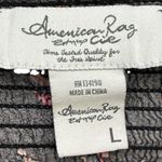 American Rag  Black Floral Smocked Strapless High Low Maxi Dress M Photo 5