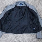 Evan Picone Evan-Picone Zip Front Workwear Jacket Womens S Gray Herringbone Pinstripe Y2K Photo 5