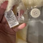 Lulus Totally Toasty Ivory Eyelash Knit Cropped Cardigan Sweater Medium M Photo 3