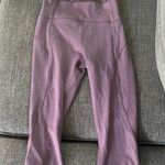 Lululemon 3/4 length maroon Purple leggings Photo 0