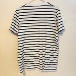 Hollister Y2K 2000s Classic Crewneck Short Sleeve T Shirt White Blue Stripes XL Photo 2