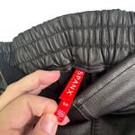 Spanx Black Faux Leather Jogger Pants Size Small Vegan Leather Pull On S Photo 6