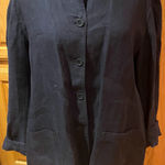 Eileen Fisher Eileen Fischer Button Front Mandarin Collar Linen Jacket Shirt‎ Shacket Size XL Photo 0