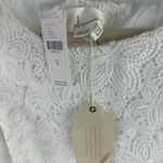 Anthropologie New Charleston Lace Mini Dress Size 8 White Scalloped Lace Spring Photo 5