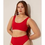 ANDIE  Swim The Ventura Bikini Top in Cherry Red XS NWT Photo 1