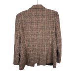 Alex Marie Size 10 Womens Blazer Plaid Brown Wool Blend Long Sleeve Button Photo 8