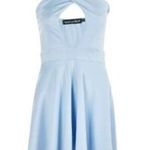 Boohoo  Betty cross over cut out skater dress white Photo 2
