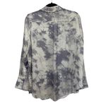 NWT ACOA Gray Tie Dye Satin Button Down Photo 1