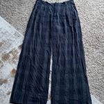 Vince  Plaid Wide Leg Pants in Marine Photo 2