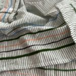 Roller Rabbit NWOT  Murello Ada green stripe button down blouse cotton India Photo 5