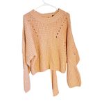 Lulus Medium Pink Crochet Sweater – 100% Acrylic, Photo 1