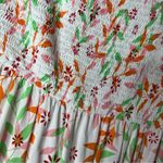 🎈One Shoulder White/Multicolor Floral Maxi Dress Size L Orange Size L Photo 3