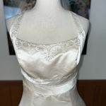 Mon Cheri Stunning New  Silk Halter Wedding Gown! Photo 2