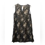 Max Studio  Black Lace Overlay Sleeveless Shift Dress XS Photo 3