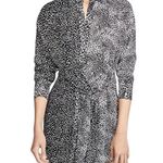 Alice + Olivia  Jodi Dot Asymmetric Tie-Waist Shirtdress Photo 1
