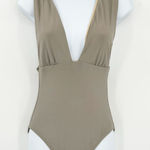 J.Crew Womens Beach Summer Wide Strap Plunge V-Neck One Piece Swimsuit Size 6 Photo 0