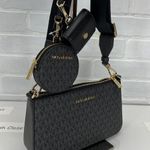 Michael Kors Black Jet Set Travel Small Xbody Tech Attach Bag Set Photo 1