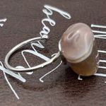 Handcrafted Purple Striped Oregon Coast Tumbled Agate Gemstone Open Back Ring Photo 6