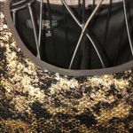 Nine West  8 black and gold sequin dress. Back zipper, sleeveless, underlined dre Photo 2