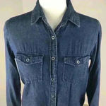 Ali & Kris  Blue Button Down Shirt Size M Photo 3