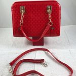 10x10 Crossbody red shiny quilt patent purse Photo 2