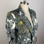 Magaschoni 100% Linen Paisley Print Women's Blazer Photo 1