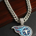 NFL Tennessee Titans 20 Inch Necklace Pendant Cuban Chain Link Football Jewelry Photo 0