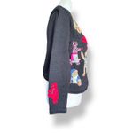 Vintage Susan Bristol Teddy Bear Applique Black Knit Cardigan Sweater Petite Size undefined Photo 1