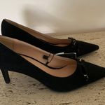 ZARA Trafaluc Women's Court Shoes Pumps Heels Black Bow Photo 2