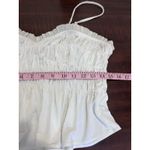 Sunday in Brooklyn Anthropologie Ivory Camisole Size M Smocked Ruffle Straps Photo 6