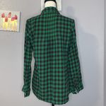 Sundance  green casual plaid button down flannel shirt Photo 4