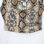 Salty  by Andie Snakeskin Print Cropped Tank Top Size Small Snakeskin Fitted Tank Photo 1