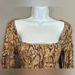 Sofia Jeans by Sofia Vergara Women's Long Sleeve Printed Bodysuit (449) Brown Size L Photo 7