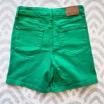 Judy Blue High Rise Green Garment Dyed Tummy Control Denim Shorts Medium Photo 3