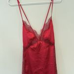 Victoria's Secret  Red Slip Dress With Lace Cutouts Size Large 1185 Photo 4