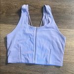 Nike Dri Fit Yoga Luxe Lilac Crop Top with Stitch Detail Size Small Photo 1
