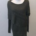 Wishlist  dark green layered poncho knit long sleeve tunic sweater Photo 0
