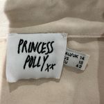 Princess Polly Vintage Vibes Satin Champag button up long sleevee shirt Size 10 Photo 5
