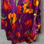 Vintage A'Milam Floral Night‎ Shirt as is Purple Size L Photo 2