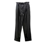 Alice + Olivia  Liliana Black Vegan Leather Faux Leather Paperbag Pants Size XS Photo 2