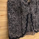 Lane Bryant XL Dark Coquette Filigree Lace Silk Dainty Spaghetti Strap Tank Top Black Photo 3