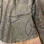 Michael Kors Paisley Jacquard Silk Blend Blazer Brown Green size 6 Photo 4