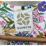 Kuvetta High Neck Crop Whimsy Wildflower Size XS Gym Yoga Pilates Athleisure Run White Photo 5