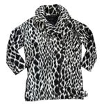 Banana Republic Snow Leopard Print Cocoon Jacket Wool Alpaca Blend Size XS Photo 3